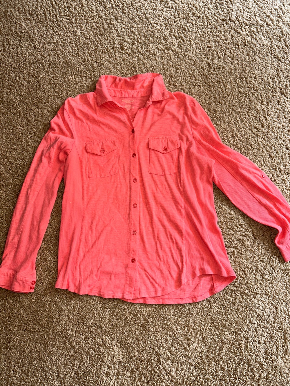 Northcrest Coral Pink Button-Down Shirt